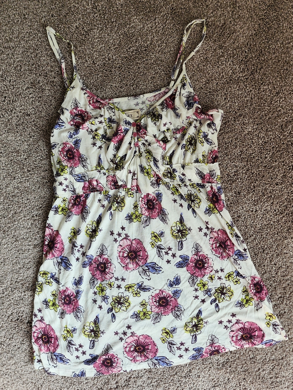 Floral Ruffle Tank Top - Picture 10 of 12